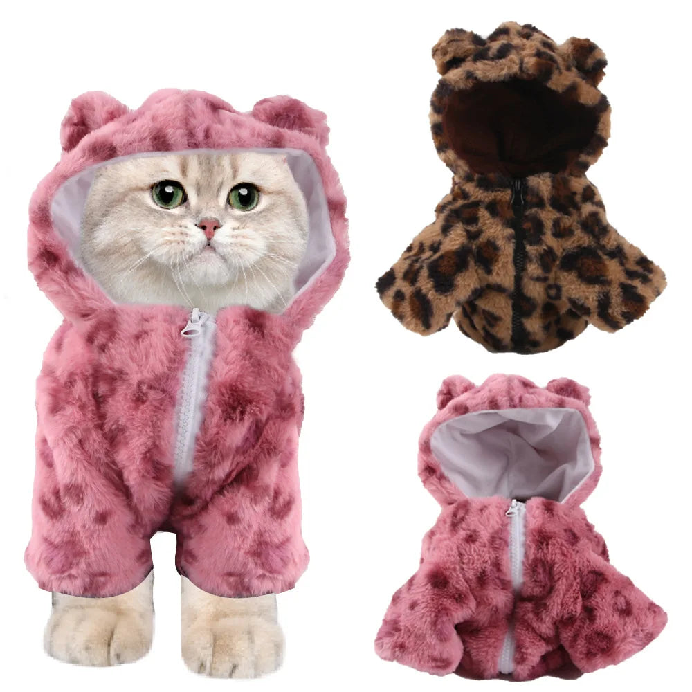 Leopard Print Hooded Coat